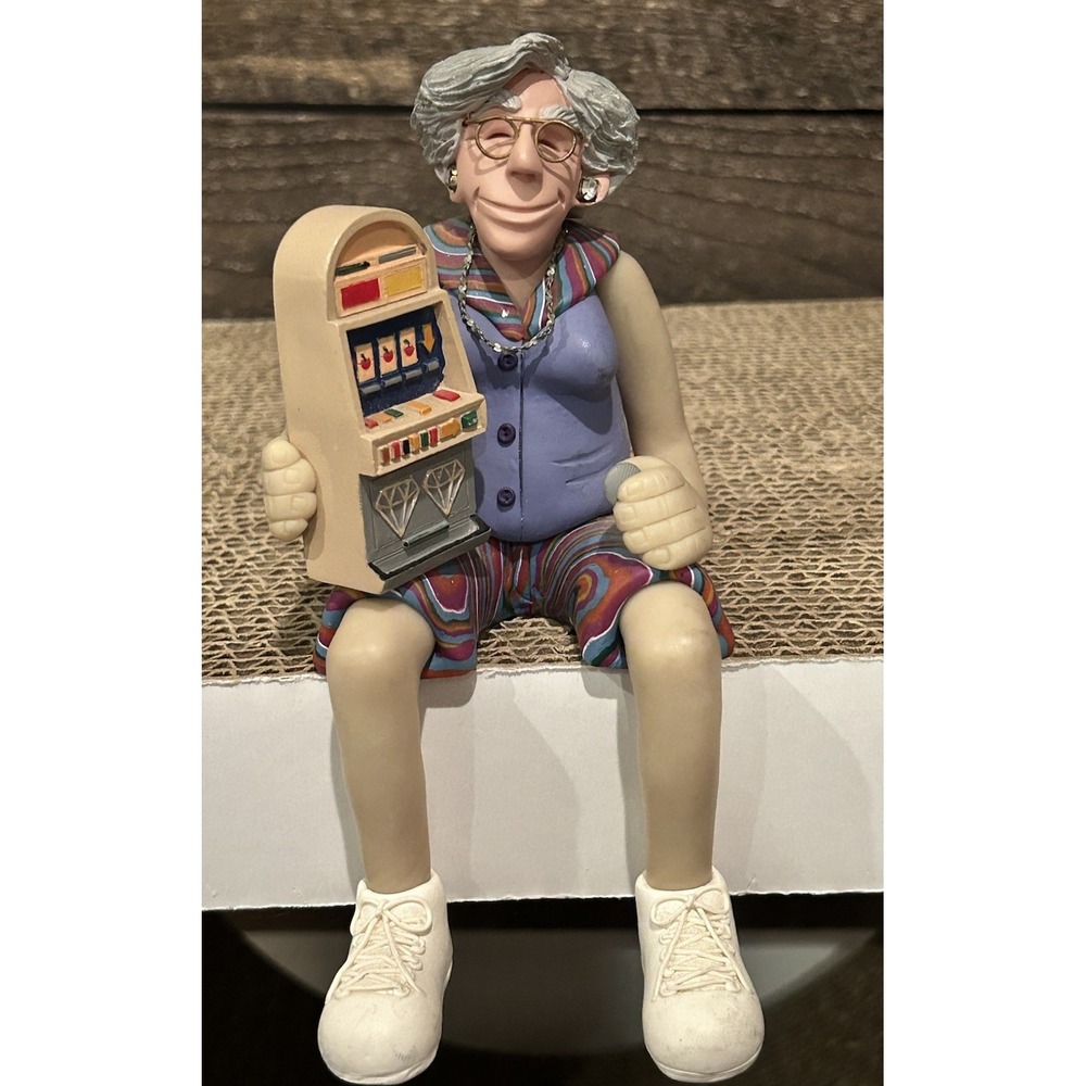 CASINO SLOTS GRANDMA Limited Edition Shelf Sitter‎ Figurine D. Manning